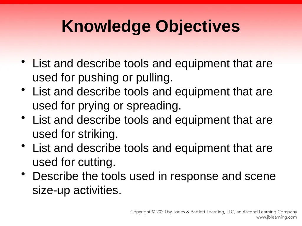 CHAPTER 8 Fire Fighter Tools and Equipment - slide 3 of 72