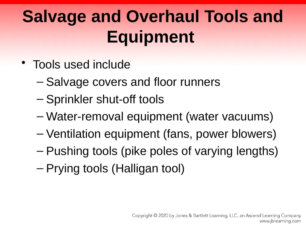 CHAPTER 8 Fire Fighter Tools and Equipment - slide 60 of 72
