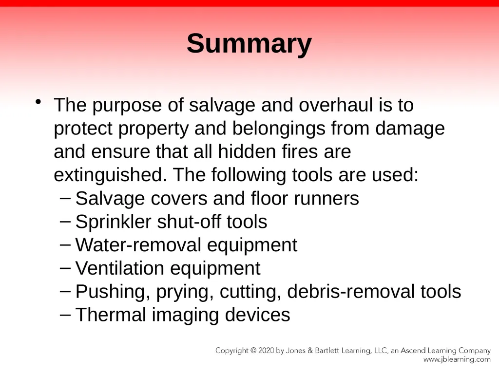 CHAPTER 8 Fire Fighter Tools and Equipment - slide 71 of 72