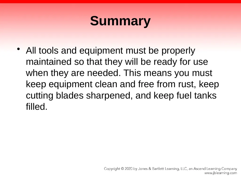 CHAPTER 8 Fire Fighter Tools and Equipment - slide 72 of 72