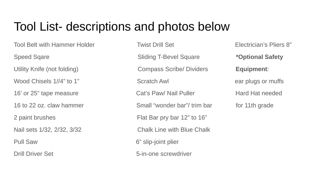 Carpentry Tool List What is a divider anyway? When - slide 5 of 28