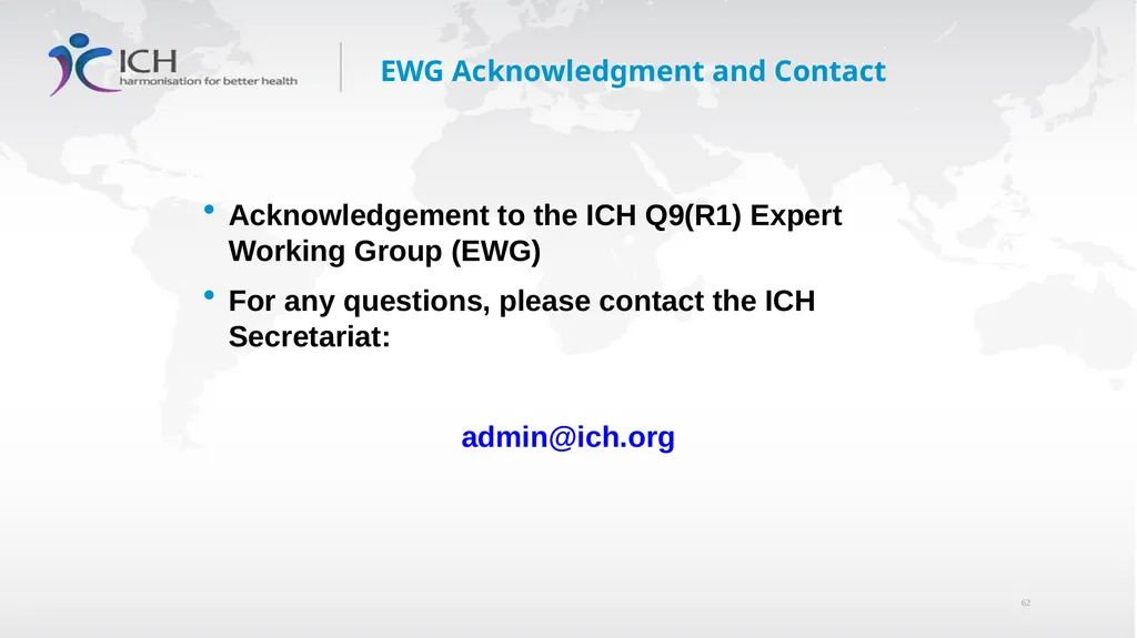 Annex II: Potential Applications Quality Risk - slide 62 of 62