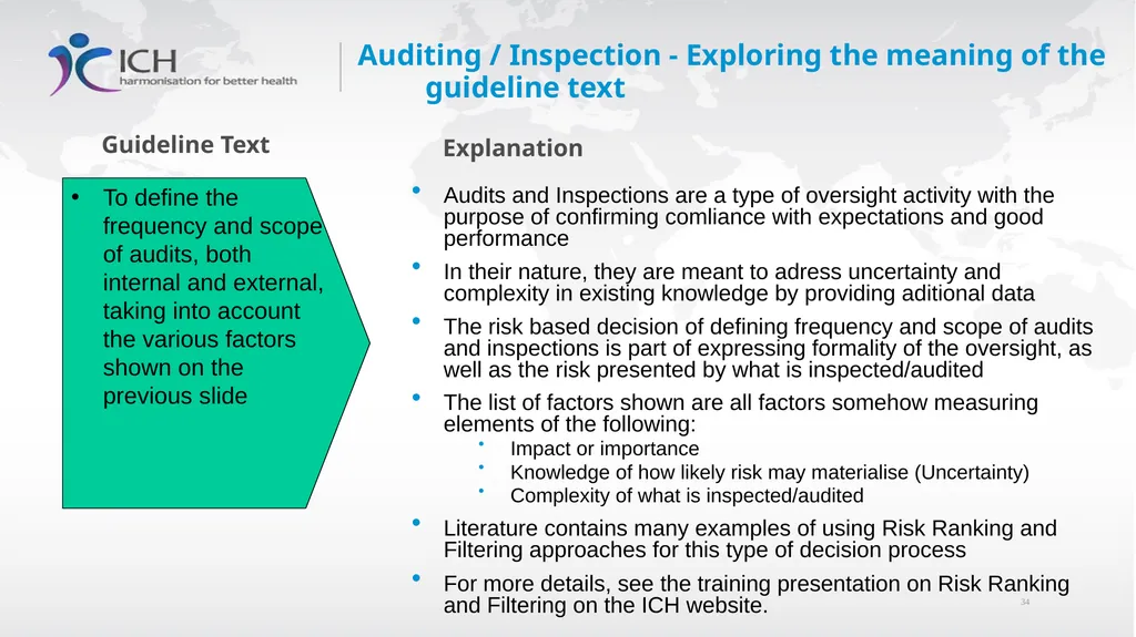 Annex II: Potential Applications Quality Risk - slide 34 of 62