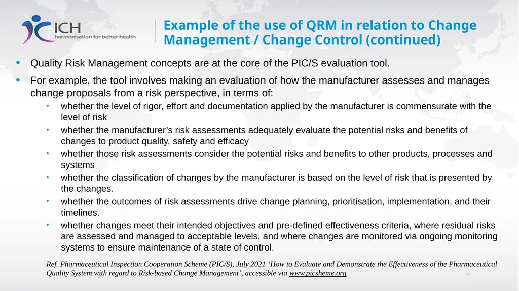 Annex II: Potential Applications Quality Risk - slide 53 of 62