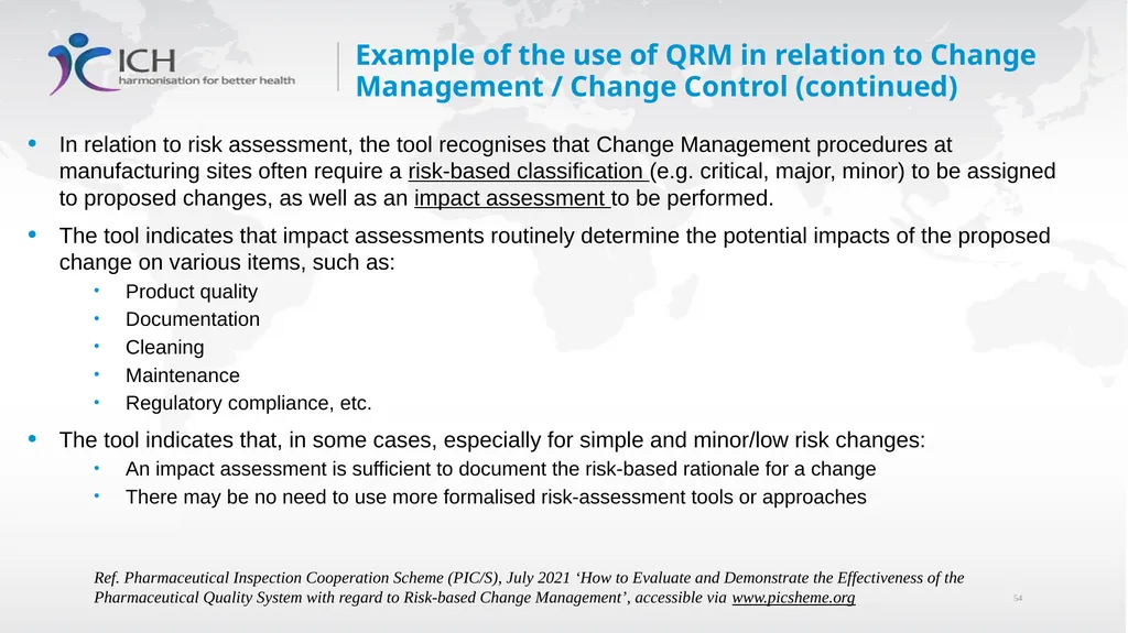Annex II: Potential Applications Quality Risk - slide 54 of 62