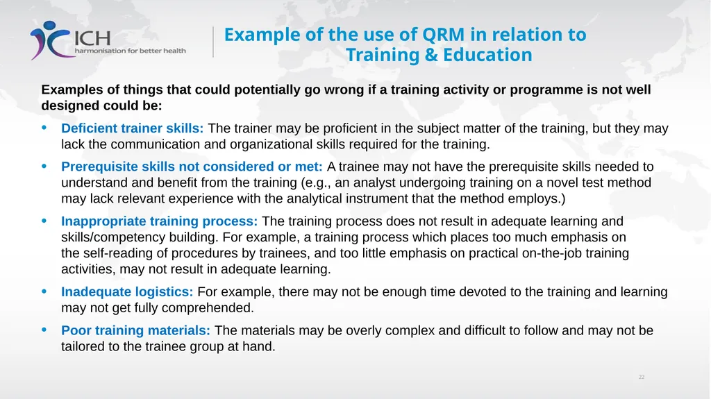 Annex II: Potential Applications Quality Risk - slide 22 of 62