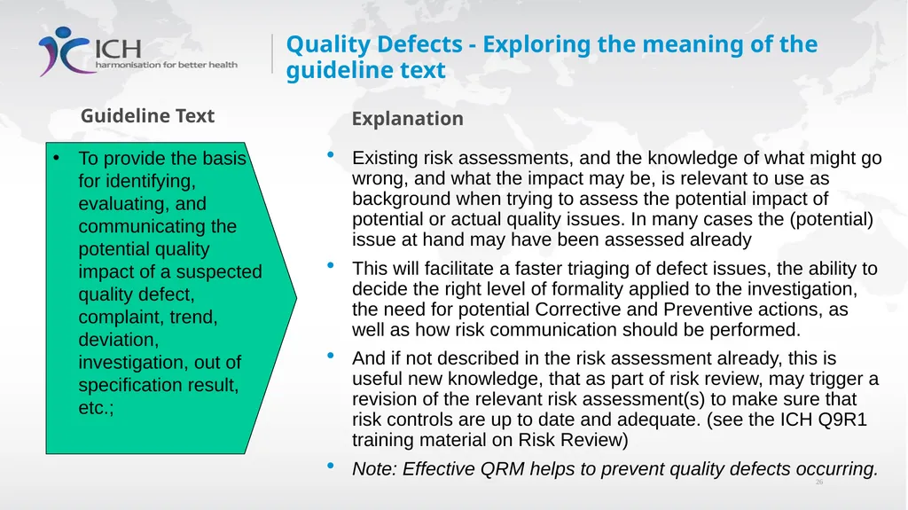 Annex II: Potential Applications Quality Risk - slide 26 of 62