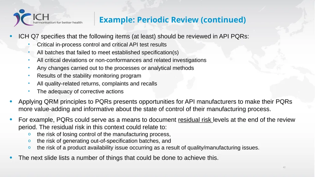 Annex II: Potential Applications Quality Risk - slide 42 of 62