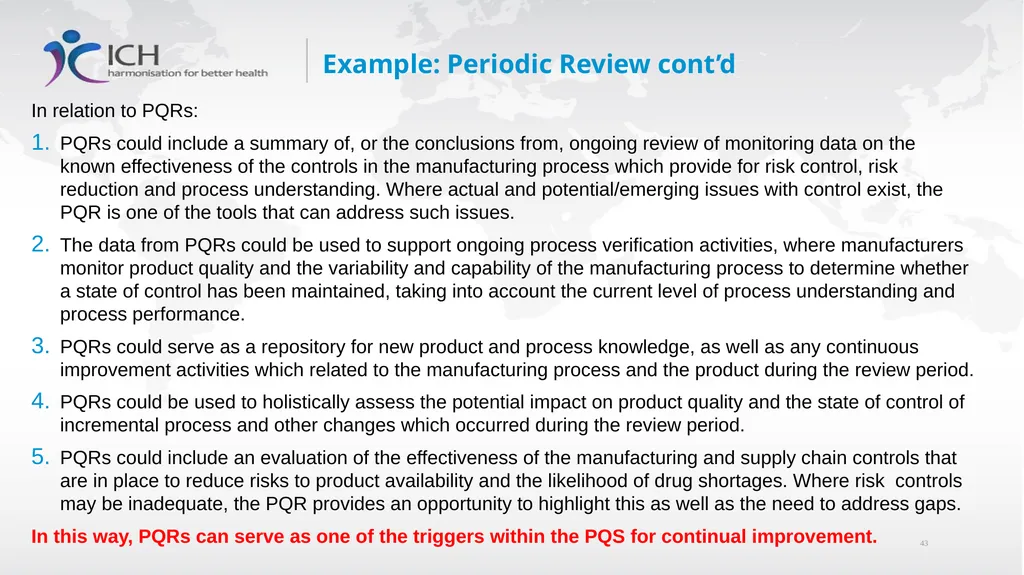 Annex II: Potential Applications Quality Risk - slide 43 of 62