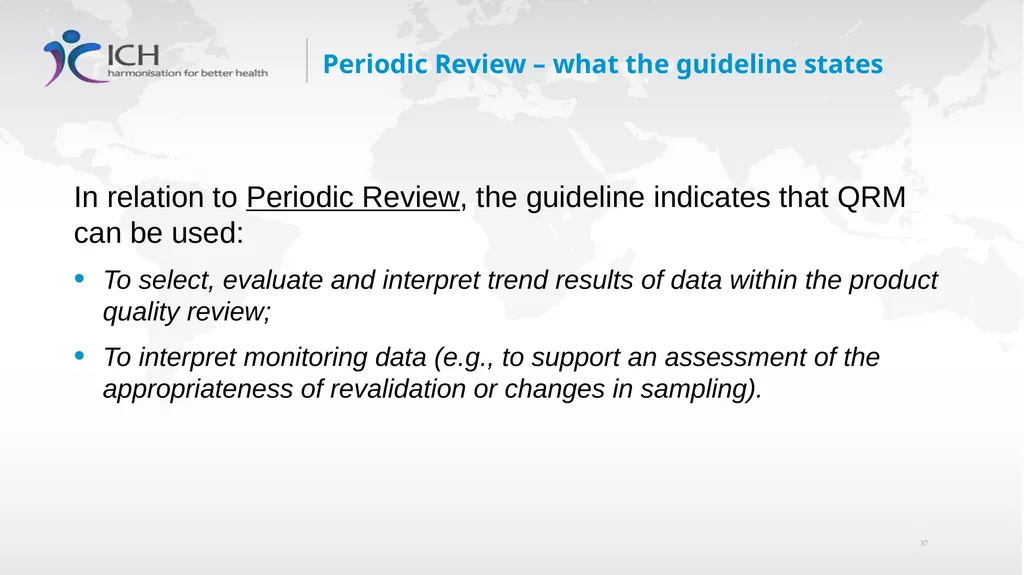 Annex II: Potential Applications Quality Risk - slide 37 of 62