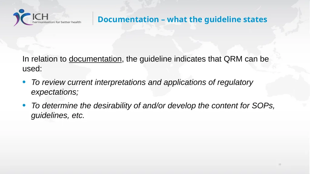 Annex II: Potential Applications Quality Risk - slide 10 of 62