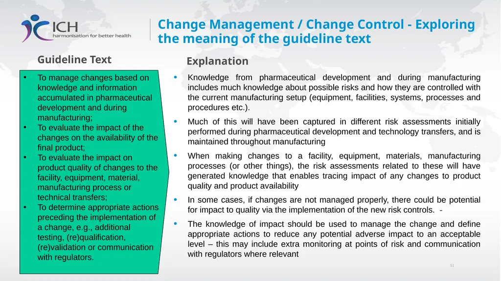 Annex II: Potential Applications Quality Risk - slide 51 of 62