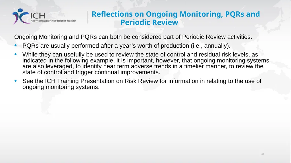 Annex II: Potential Applications Quality Risk - slide 40 of 62