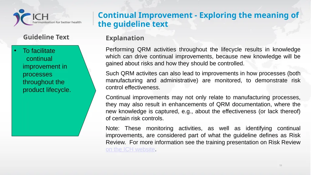 Annex II: Potential Applications Quality Risk - slide 59 of 62