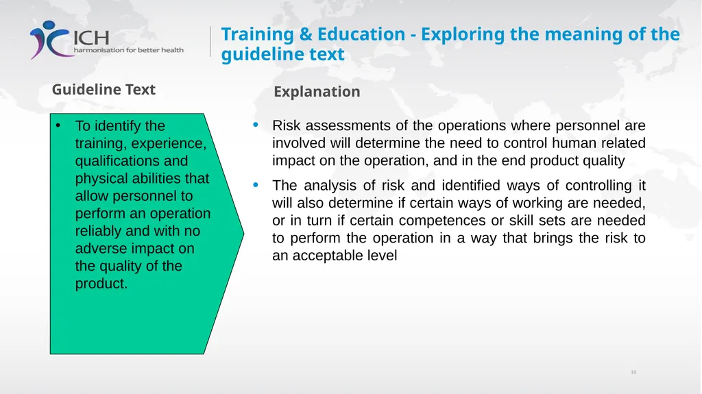 Annex II: Potential Applications Quality Risk - slide 19 of 62