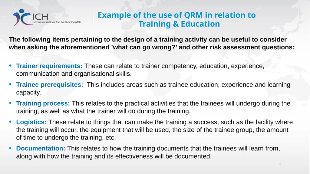 Annex II: Potential Applications Quality Risk - slide 20 of 62