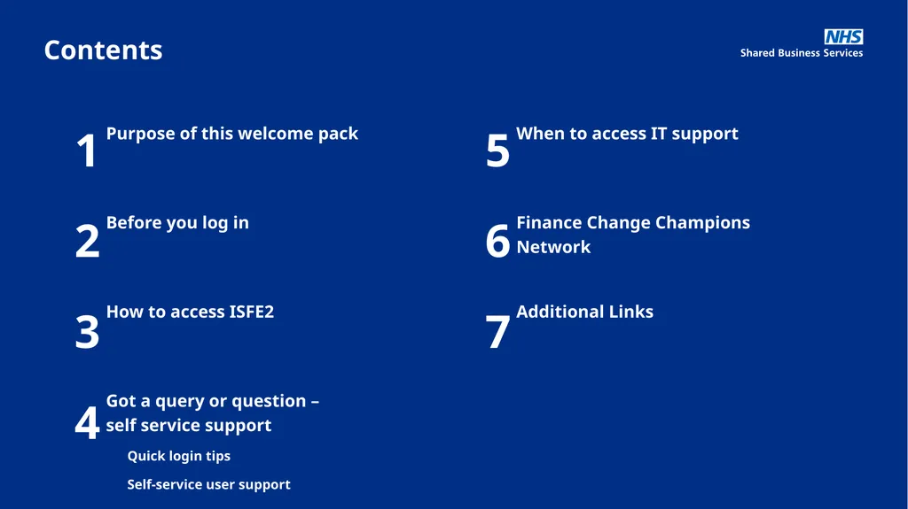 NHS SBS Day One Welcome Pack October 2025 Welcome - slide 3 of 10