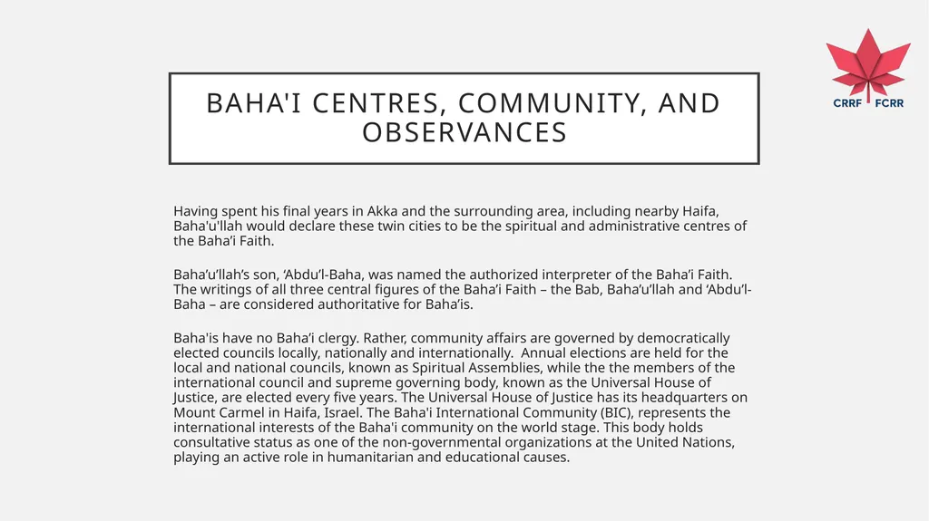 Interfaith Learning and Understanding CRRF - slide 183 of 227