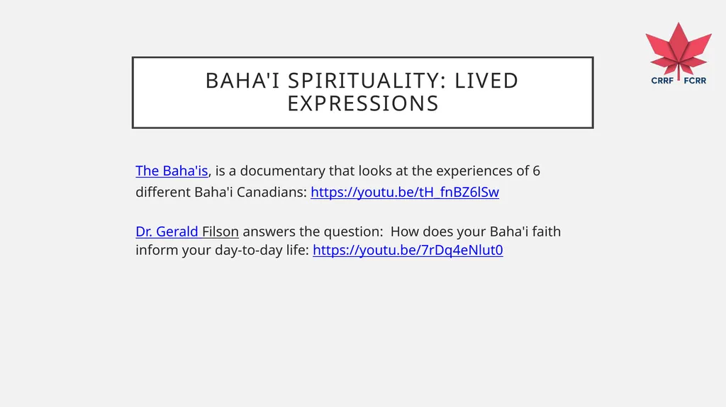 Interfaith Learning and Understanding CRRF - slide 189 of 227