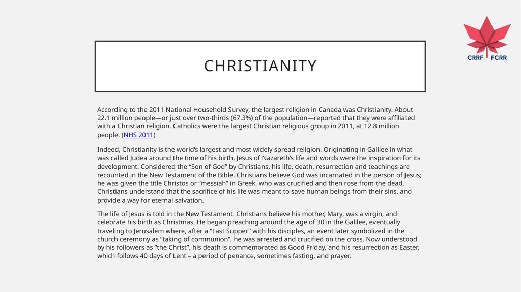 Interfaith Learning and Understanding CRRF - slide 65 of 227