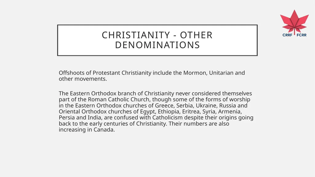 Interfaith Learning and Understanding CRRF - slide 74 of 227