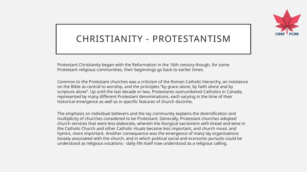Interfaith Learning and Understanding CRRF - slide 69 of 227