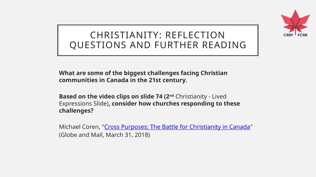 Interfaith Learning and Understanding CRRF - slide 83 of 227