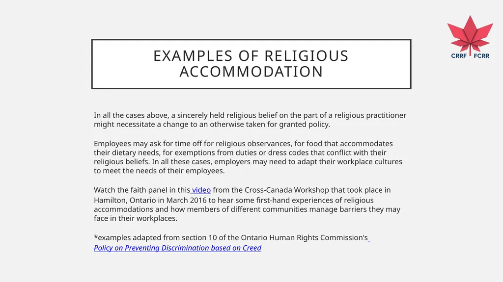Interfaith Learning and Understanding CRRF - slide 203 of 227