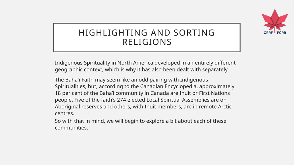 Interfaith Learning and Understanding CRRF - slide 35 of 227