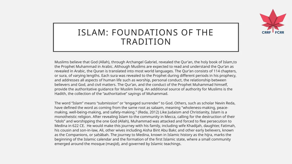 Interfaith Learning and Understanding CRRF - slide 86 of 227