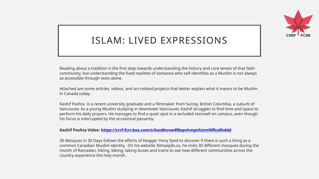 Interfaith Learning and Understanding CRRF - slide 93 of 227