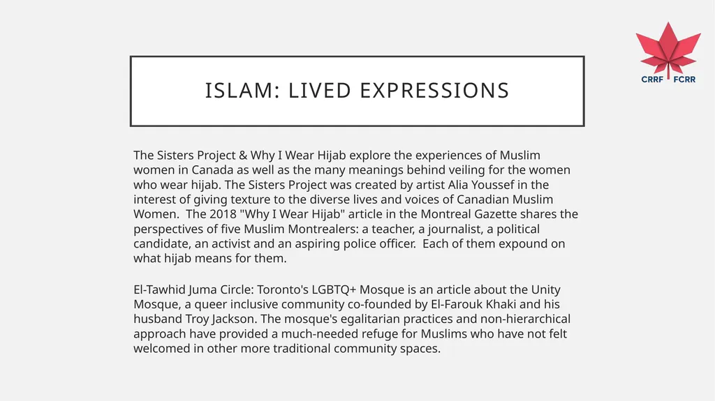 Interfaith Learning and Understanding CRRF - slide 94 of 227