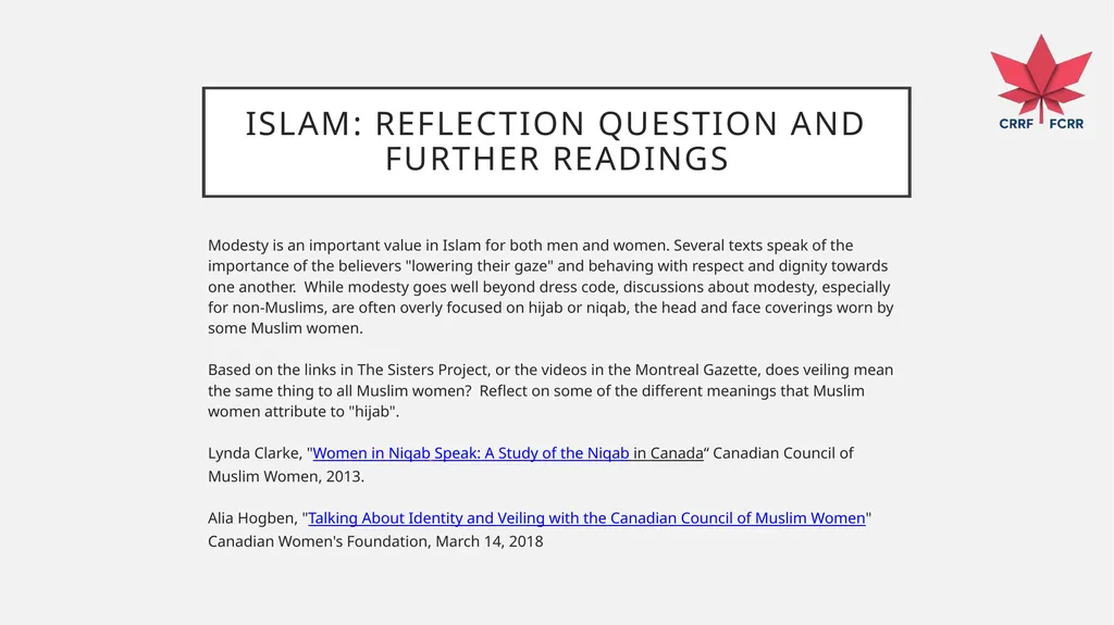 Interfaith Learning and Understanding CRRF - slide 101 of 227