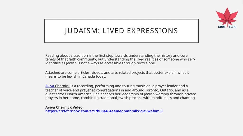 Interfaith Learning and Understanding CRRF - slide 55 of 227
