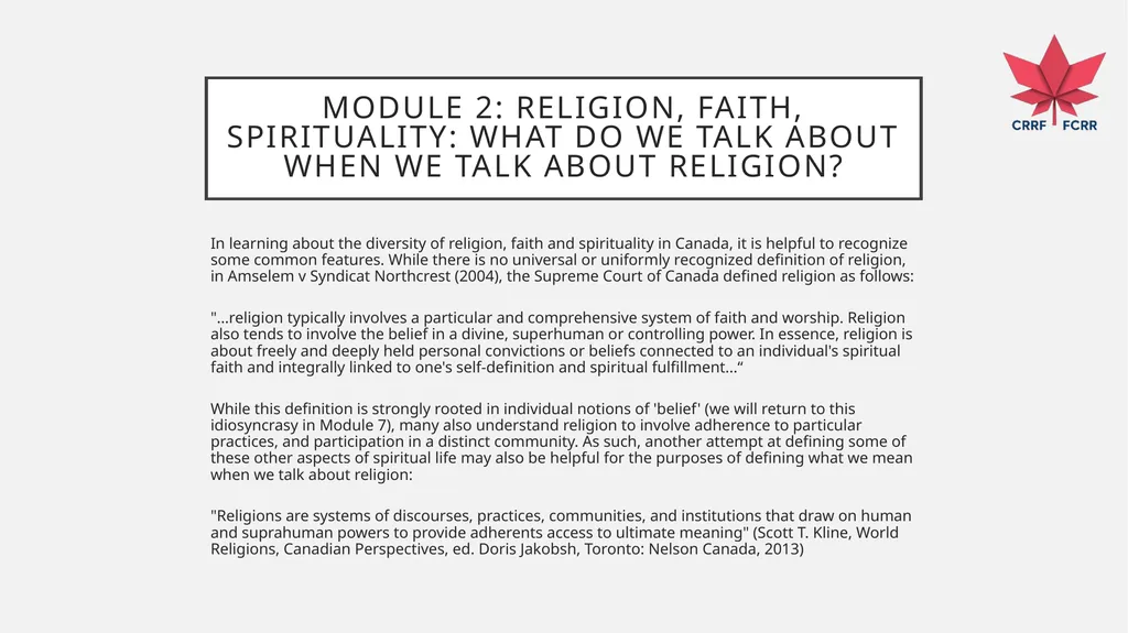 Interfaith Learning and Understanding CRRF - slide 27 of 227