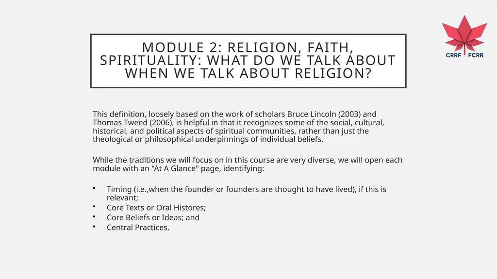 Interfaith Learning and Understanding CRRF - slide 28 of 227