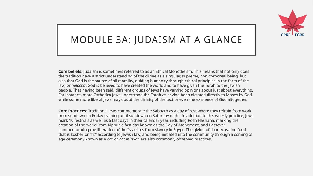 Interfaith Learning and Understanding CRRF - slide 41 of 227