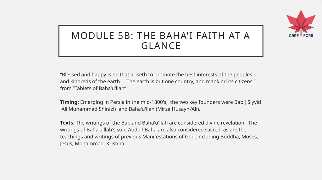 Interfaith Learning and Understanding CRRF - slide 179 of 227