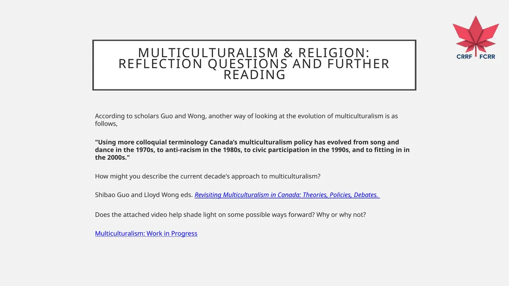 Interfaith Learning and Understanding CRRF - slide 26 of 227