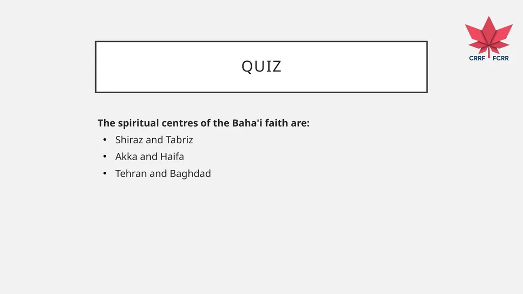 Interfaith Learning and Understanding CRRF - slide 190 of 227
