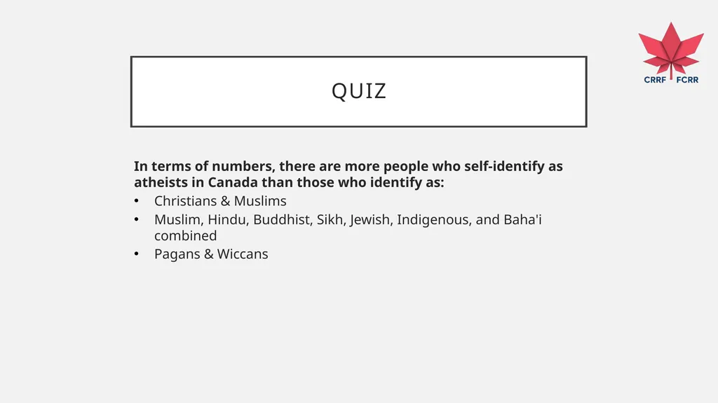Interfaith Learning and Understanding CRRF - slide 36 of 227