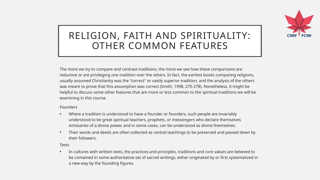 Interfaith Learning and Understanding CRRF - slide 29 of 227