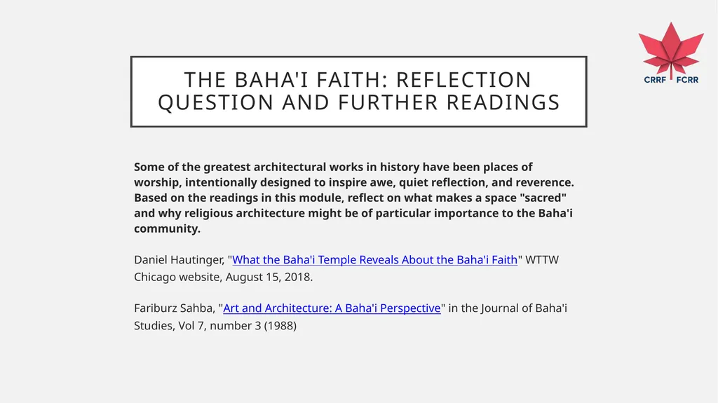 Interfaith Learning and Understanding CRRF - slide 196 of 227
