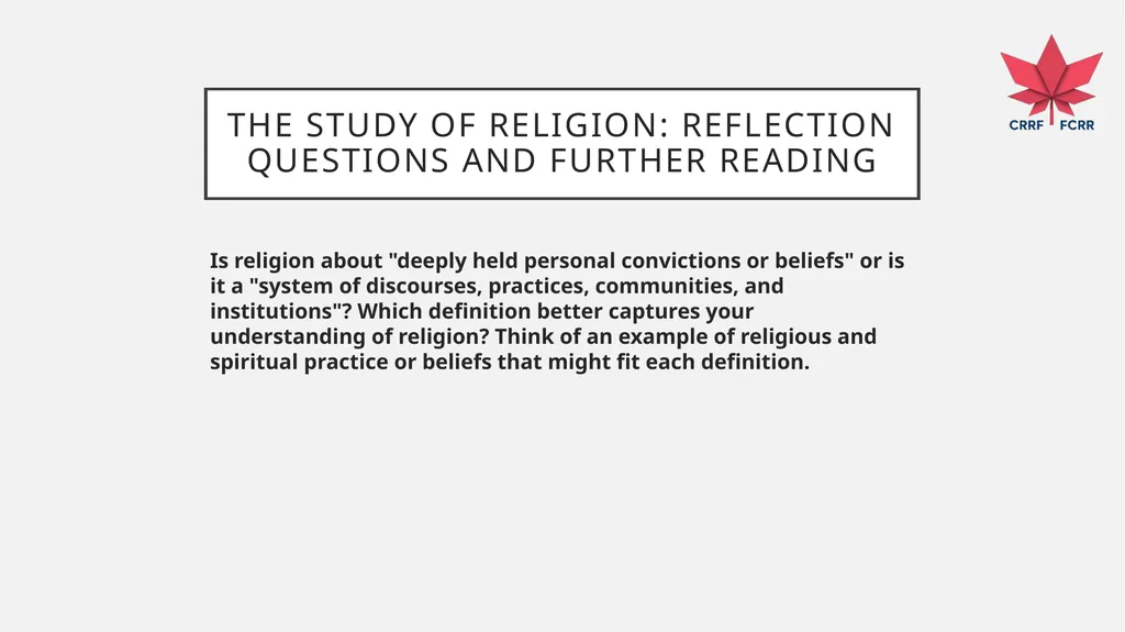 Interfaith Learning and Understanding CRRF - slide 38 of 227
