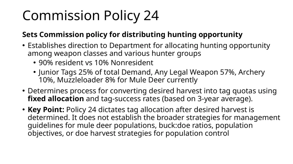 Commission Agenda #19 Statewide Mule Deer - slide 6 of 12