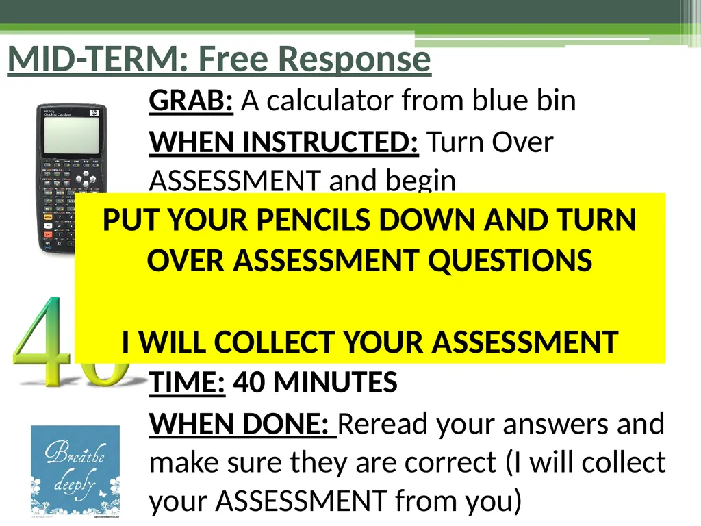 Day 4: Unit 3 Quiz AP Chemistry Unit 3 – - slide 6 of 6