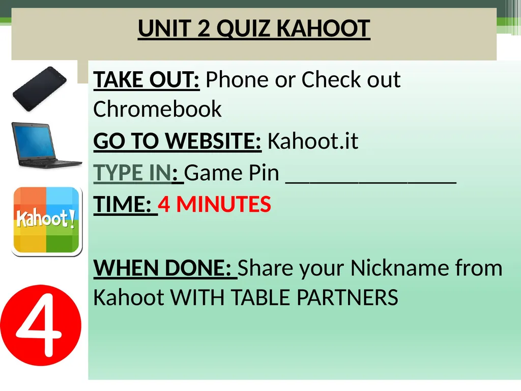 Day 4: Unit 3 Quiz AP Chemistry Unit 3 – - slide 4 of 6