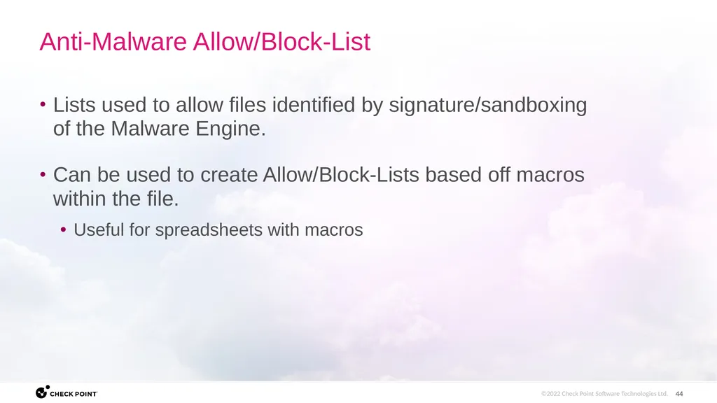 [Internal Use] for Check Point employees​ Brit - slide 44 of 46