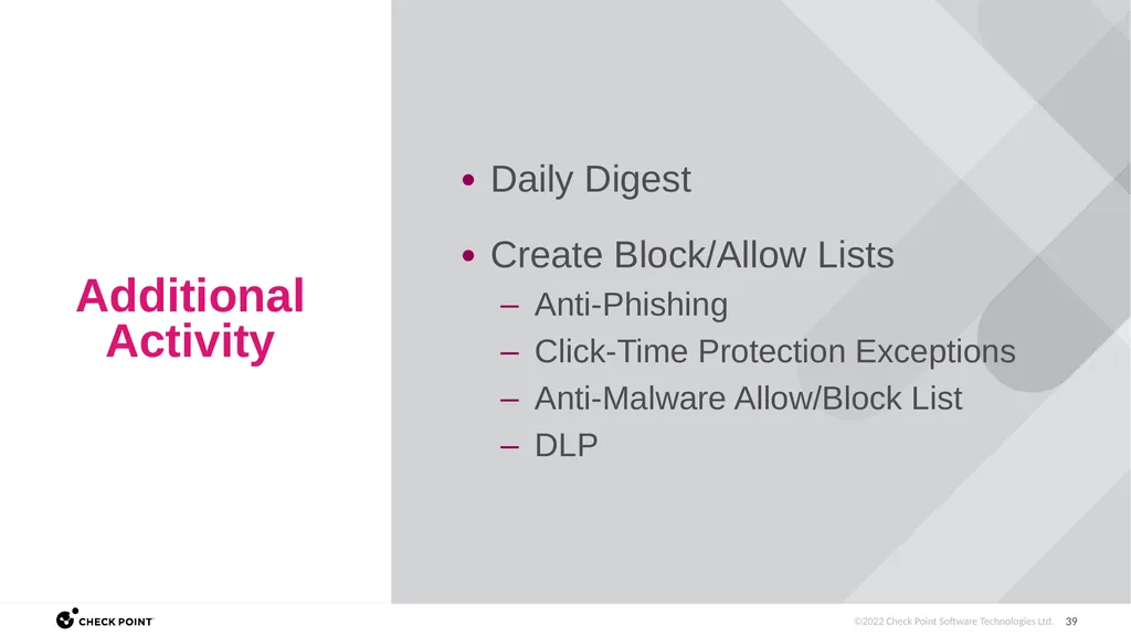 [Internal Use] for Check Point employees​ Brit - slide 39 of 46