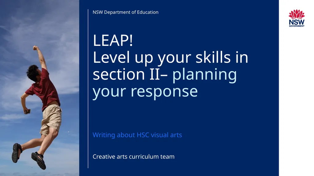 LEAP! Level up your skills in section II– planning - slide 1 of 8